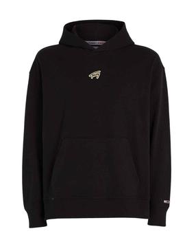 Sweat Tommy Jeans Relaxe Signature Preto Homem