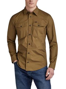 Camisa G-Star Marinha Slim Verde para Homem