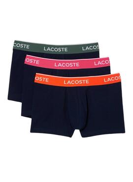 Pack 3 Cuecas Lacoste Boxers Preto Homem