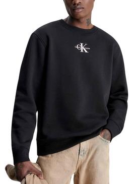 Sweat Calvin Klein Monogram Preto para Homem