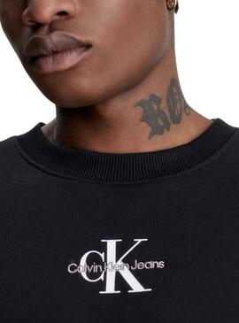Sweat Calvin Klein Monogram Preto para Homem