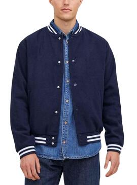 Jaqueta Jack and Jones Zac Bomber Marino Homem