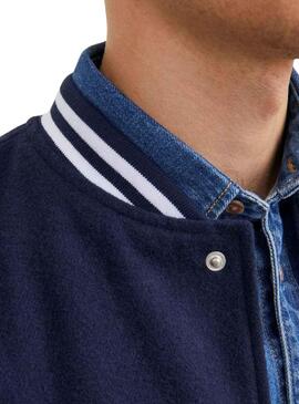 Jaqueta Jack and Jones Zac Bomber Marino Homem