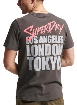 T-Shirt Superdry Photographic Skate Marrom Homem