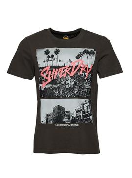 T-Shirt Superdry Photographic Skate Marrom Homem