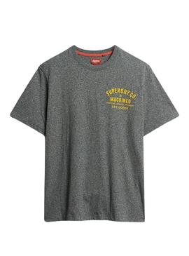 T-Shirt Superdry Workwear Trade Cinza para Homem