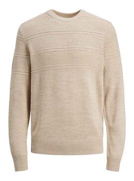 Camisola Jack & Jones Jerry Beige para Homem