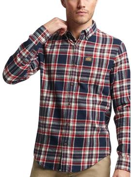 Camisa Superdry Cotton Lumberjack Azul Marinho Homem