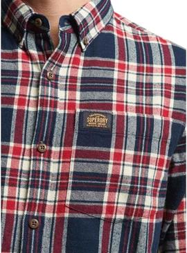 Camisa Superdry Cotton Lumberjack Azul Marinho Homem