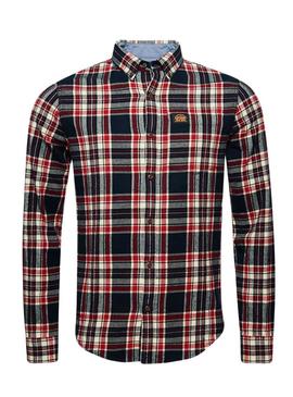 Camisa Superdry Cotton Lumberjack Azul Marinho Masculina