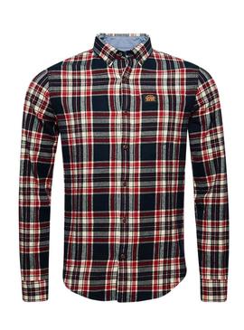 Camisa Superdry Cotton Lumberjack Azul Marinho Homem