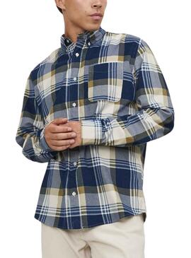 Camisa Jack & Jones Blubrook Frames Azul Homem