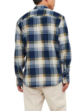 Camisa Jack & Jones Blubrook Frames Azul Homem