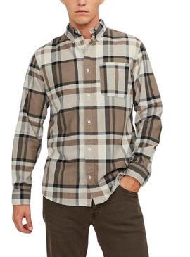 Camisa Jack & Jones Blubrook Frames Marrom