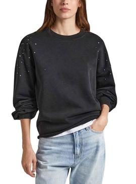 Sweat Pepe Jeans Carolina Preto para Mulher