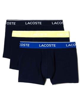 Pack 3 Cuecas Lacoste Boxers Azul Marinho Homem