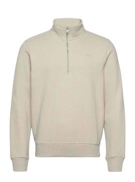 Sweat Superdry Essential Half Zip Beige Homem