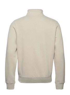 Sweat Superdry Essential Half Zip Beige Homem