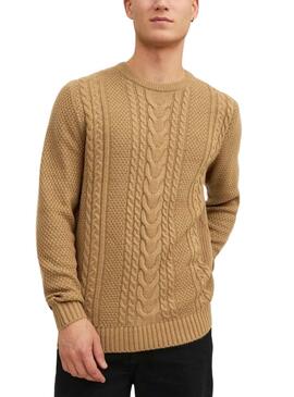 Camisola Jack & Jones Craig Knit Tostado Homem