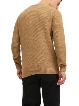 Camisola Jack & Jones Craig Knit Tostado Homem