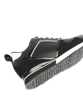 Sapatilhas Tommy Hilfiger Couro Cunha Preto Mulher