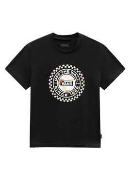 T-Shirt Vans Checker Circle Preto para Menino
