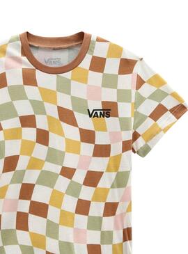 T-Shirt Vans Checker Print Multi para Menino e Menina