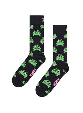 Maias Happy Socks Frog Pretos Homem e Mulher