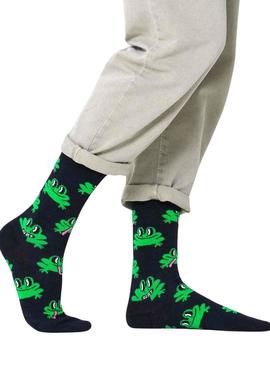 Maias Happy Socks Frog Pretos Homem e Mulher