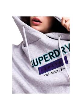 Sweat Superdry Noventa Cinza Mulher