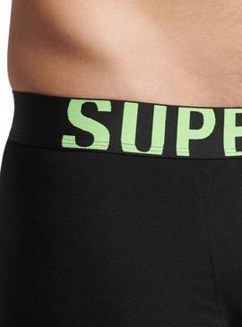 Pack 2 Cuecas Superdry Boxer Preto Homem