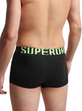 Pack 2 Cuecas Superdry Boxer Preto Homem