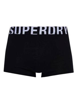 Pack 2 Cuecas Superdry Boxer Branco e Preto