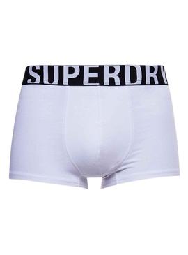 Pack 2 Cuecas Superdry Boxer Branco e Preto