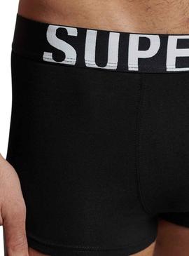 Pack 2 Cuecas Superdry Boxer Branco e Preto