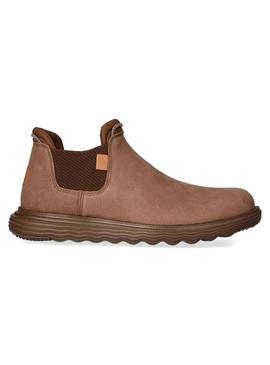 Botas Hey Dude Branson em Couro Marrom Para Homem.