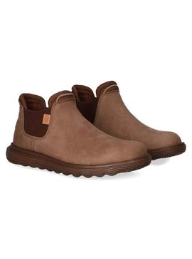 Botas Hey Dude Branson Pele Marrom para Homem