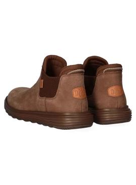 Botas Hey Dude Branson Pele Marrom para Homem