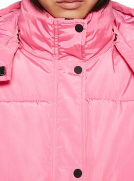 Casaca Only Nora Short Puffer Rosa para Mulher