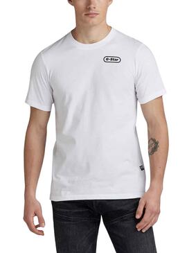 T-Shirt G-Star Back Graphic Slim Branco Homem