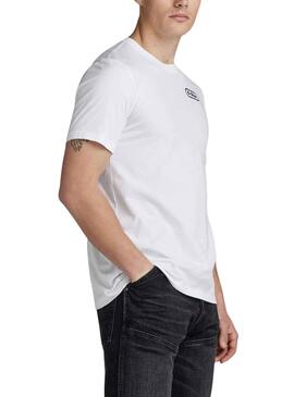 T-Shirt G-Star Back Graphic Slim Branco Homem