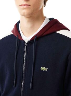 Sweat Lacoste Jogger Zíper Azul Marinho Homem