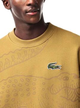 Sweat Lacoste Jogger Loose Fit Marrom Homem
