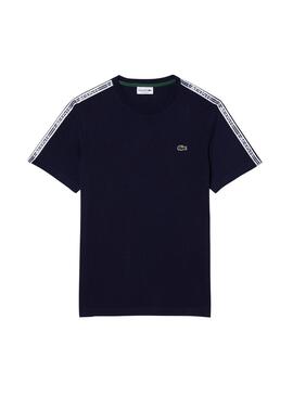 T-Shirt Lacoste Raya Logo Azul Marinho para Homem