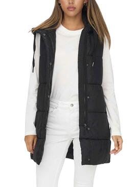 Colete Only Este Puffer Preto para Mulher