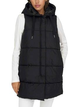 Colete Only Este Puffer Preto para Mulher