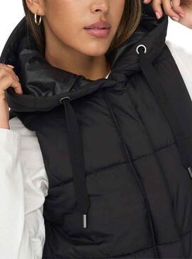 Colete Only Este Puffer Preto para Mulher