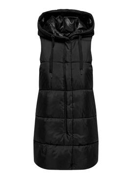 Colete Only Este Puffer Preto para Mulher