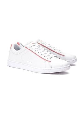 Sapatilhas Lacoste Carnaby Evo Branco rosa Mulher