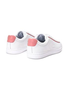 Sapatilhas Lacoste Carnaby Evo Branco rosa Mulher